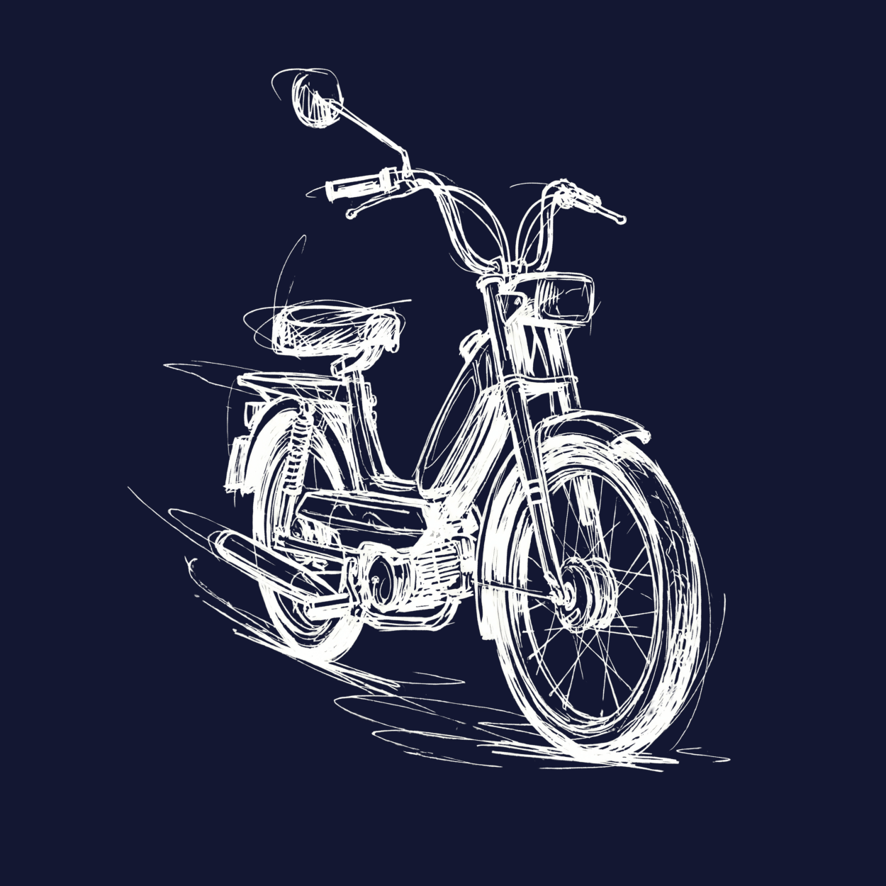 Hoodie Softstyle®. Classic Moped Line.