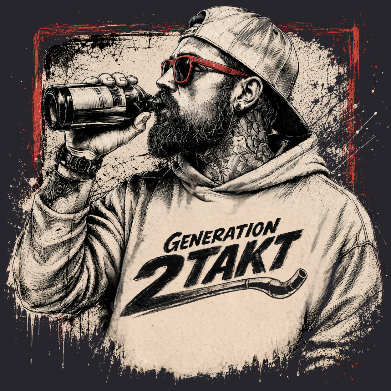 Hoodie Softstyle®. Generation Zweitakt - Daydrinking.