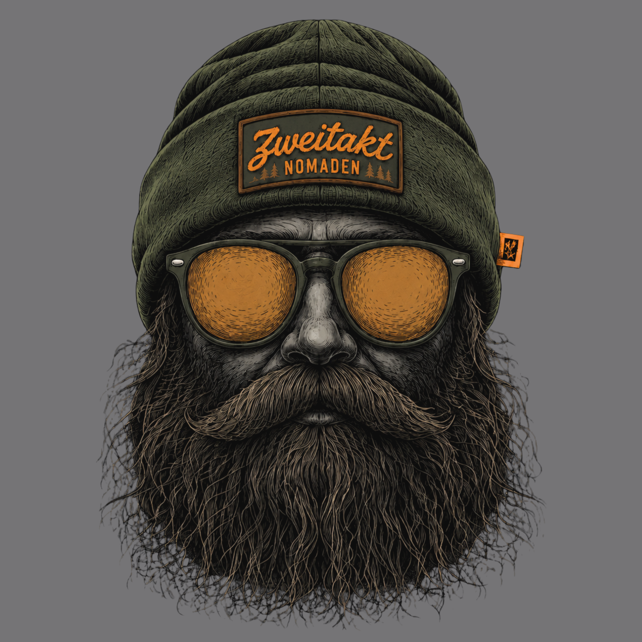 T-Shirt. Zweitakt Nomaden – Der Jäger.