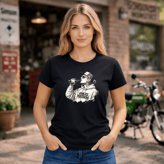 Mädels T-Shirt. Benzin im Blut.
