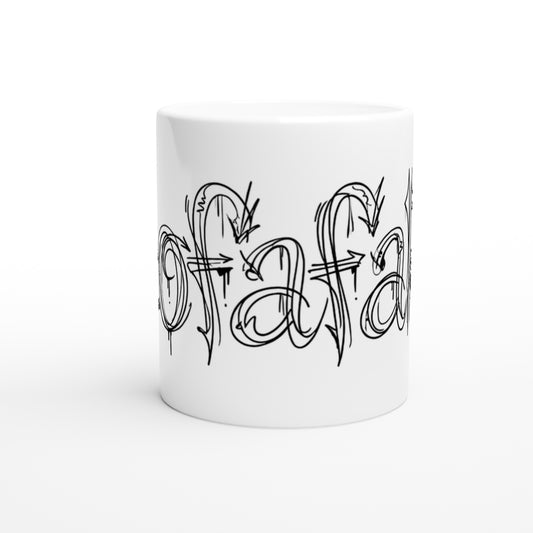 Tasse Weiß. Mofafahn.