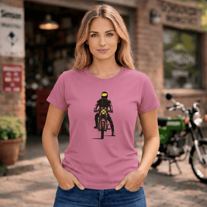 Mädels T-Shirt. Fokus auf die Straße.