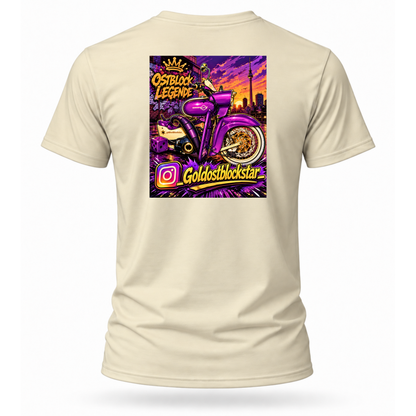 T-Shirt. Goldostblockstar / Beidseitig