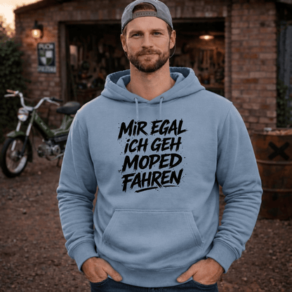 Hoodie Softstyle®. Mir egal, ich geh Moped fahren.
