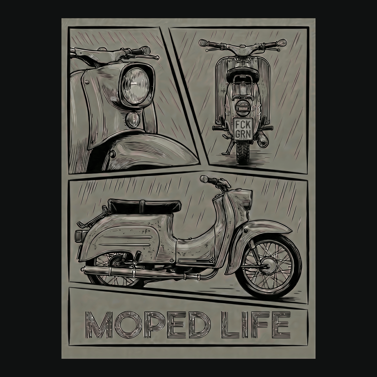 T-Shirt. Moped Life.