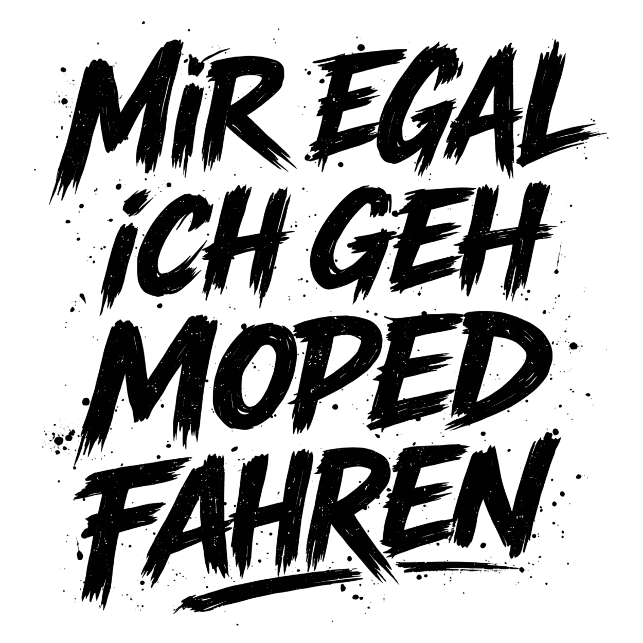 Mädels Hoodie Softstyle®. Mir egal, ich geh Moped fahren.