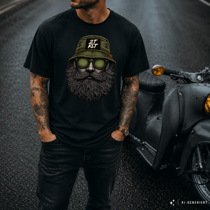T-Shirt. Zweitakt Nomaden – Der Angler.