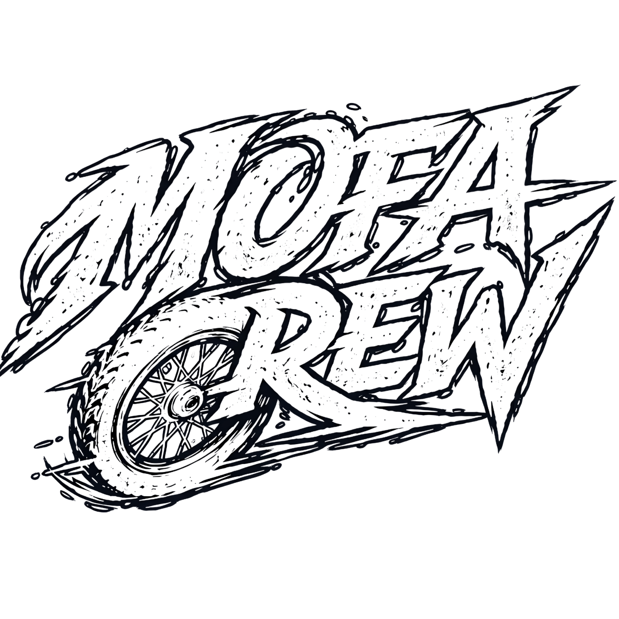Mädels Hoodie Softstyle®. Mofa Crew.