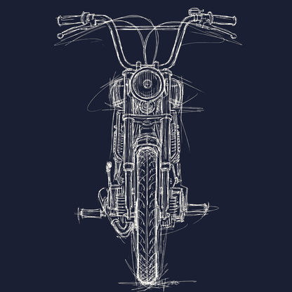 T-Shirt. Frontskizze Puch.