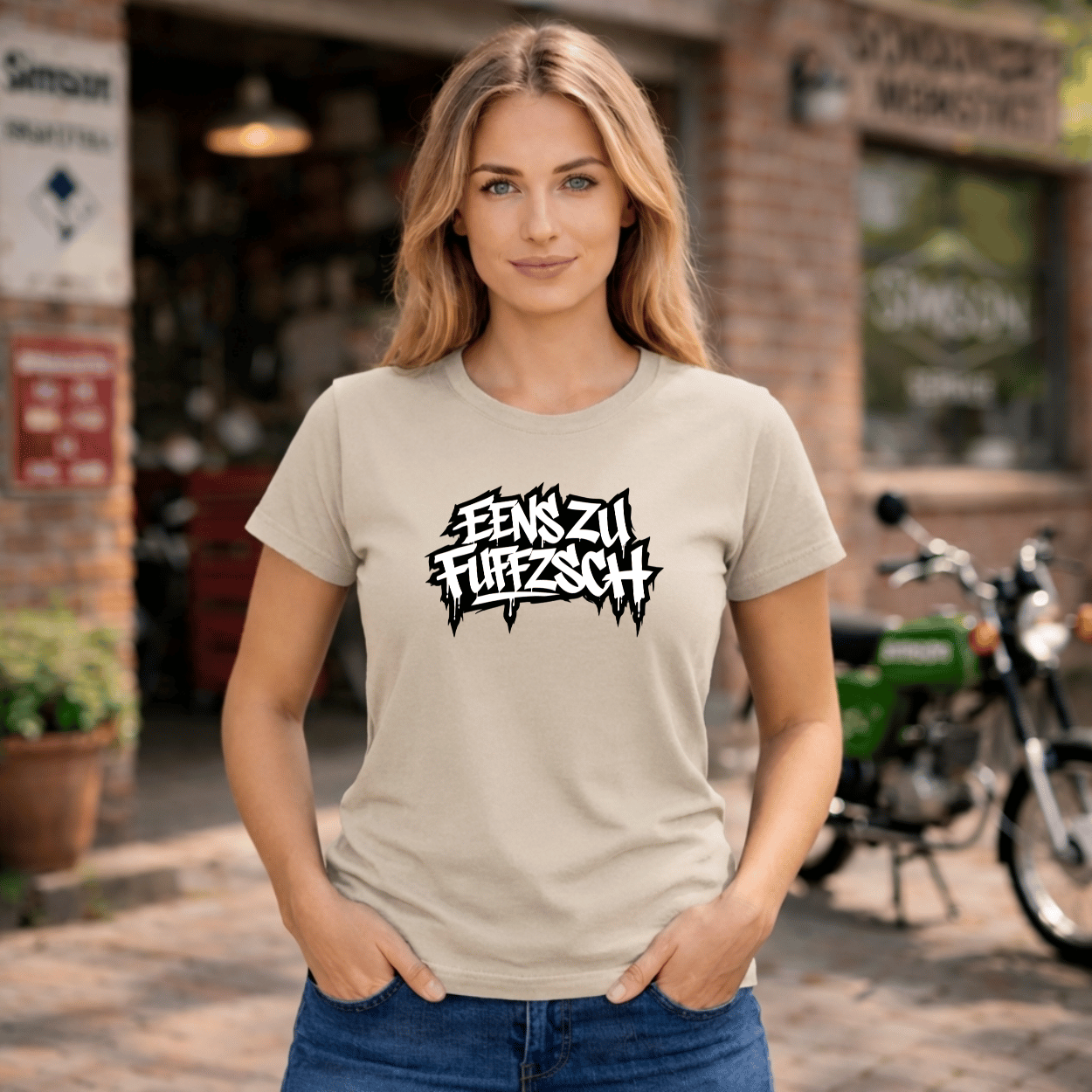 Mädels T-Shirt. Eenszufuffzsch.