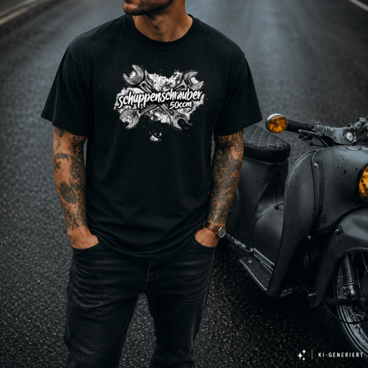 T-Shirt. Schuppenschrauber 50ccm.