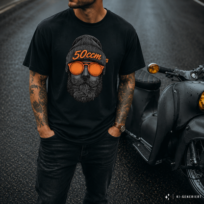 T-Shirt. Zweitakt Nomaden – Der Vagabund 50ccm.