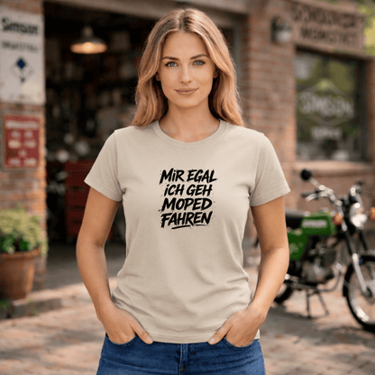 Mädels T-Shirt. Mir egal.