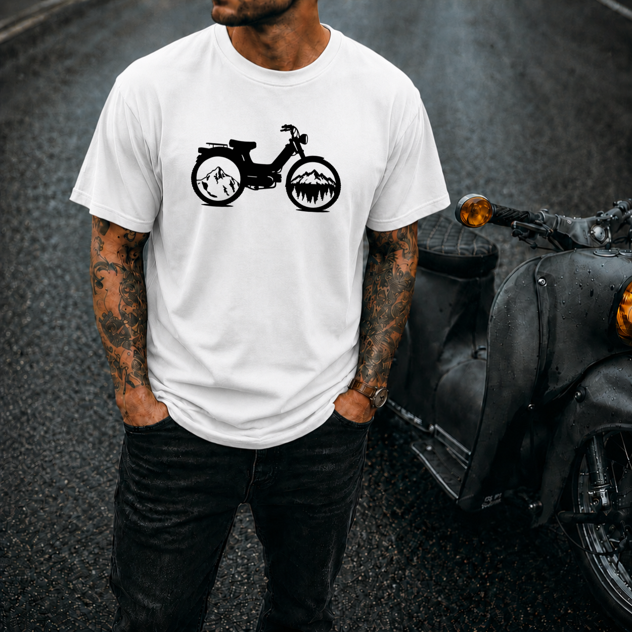 T-Shirt. Freiheit auf zwei Rädern.