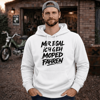 Hoodie Softstyle®. Mir egal, ich geh Moped fahren.