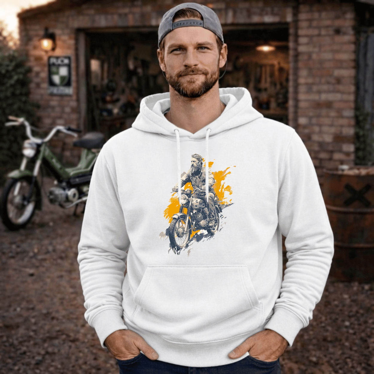 Hoodie Softstyle®. Alte Schule.