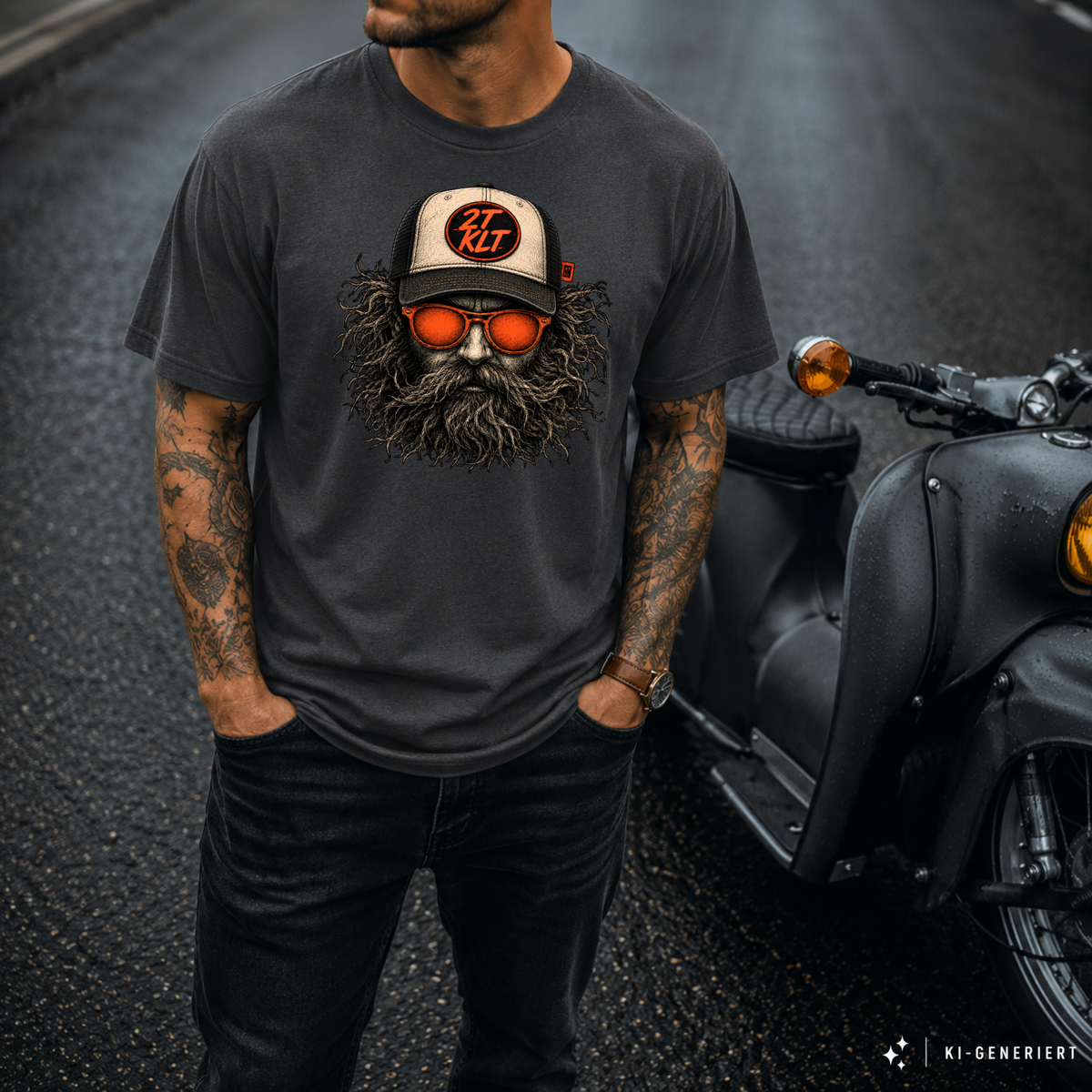 T-Shirt. Zweitakt Nomaden – Der Trucker.