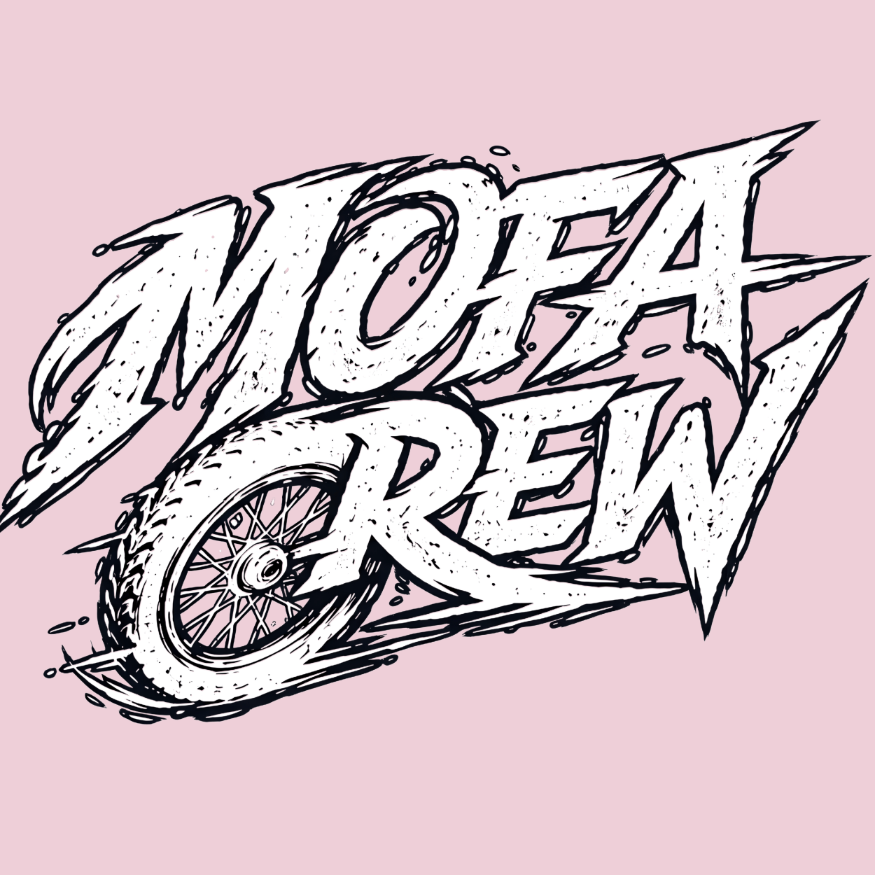 Mädels Hoodie Softstyle®. Mofa Crew.