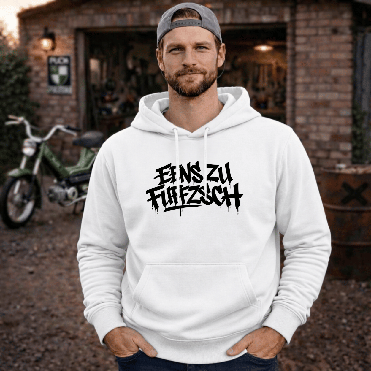 Hoodie Softstyle®. Eens zu fuffzsch.