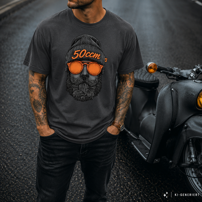 T-Shirt. Zweitakt Nomaden – Der Vagabund 50ccm.