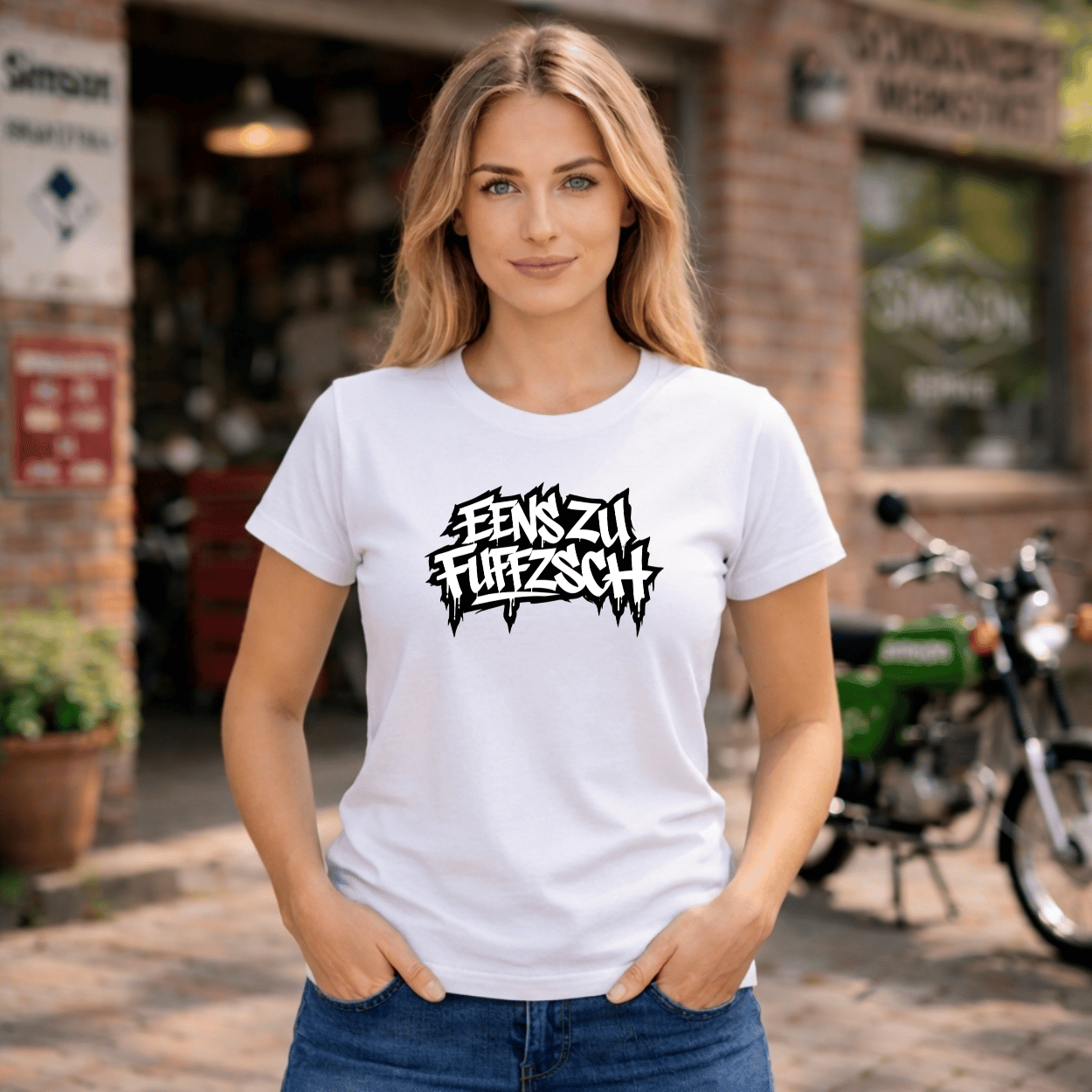Mädels T-Shirt. Eenszufuffzsch.