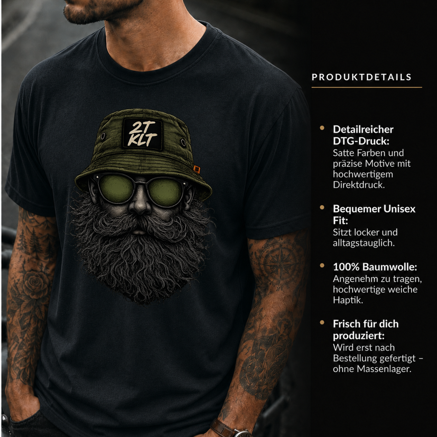 T-Shirt. Zweitakt Nomaden – Der Angler.