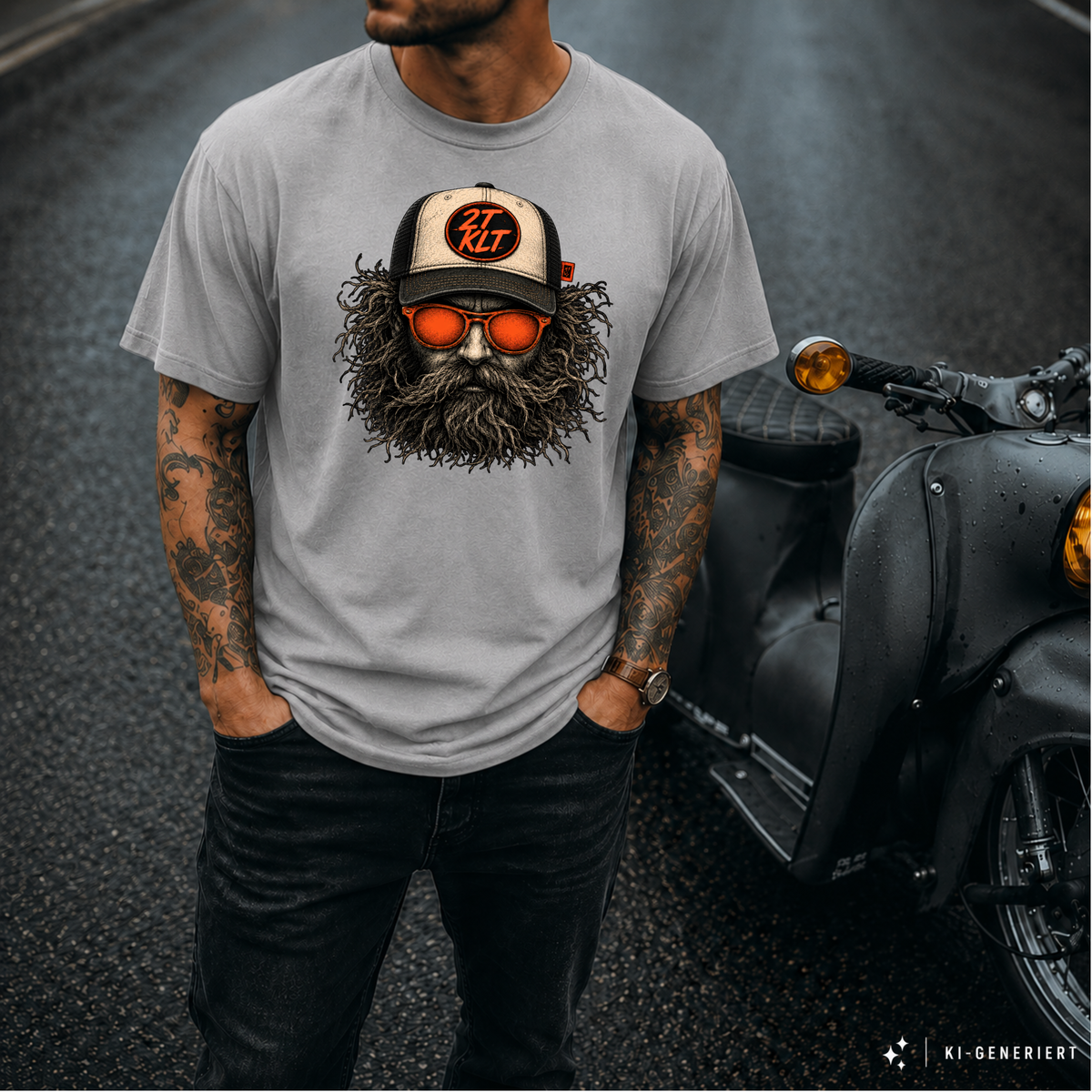 T-Shirt. Zweitakt Nomaden – Der Trucker.