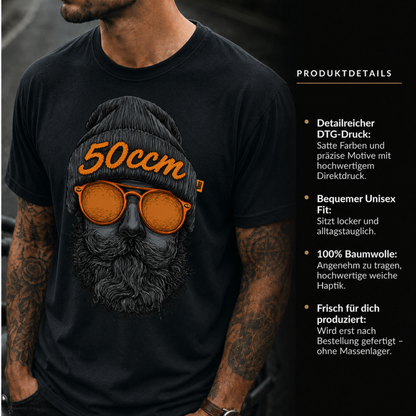 T-Shirt. Zweitakt Nomaden – Der Vagabund 50ccm.