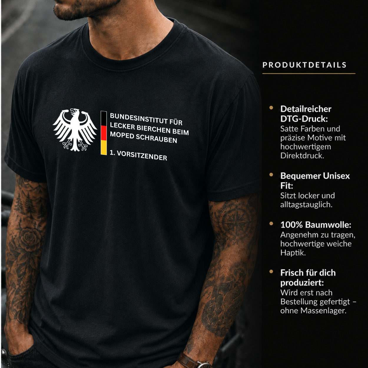 T-Shirt. Lecker Bierchen und Schrauben.