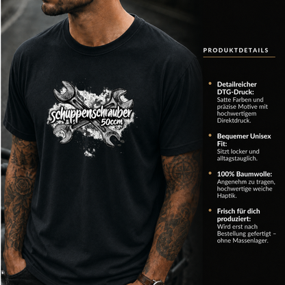 T-Shirt. Schuppenschrauber 50ccm.