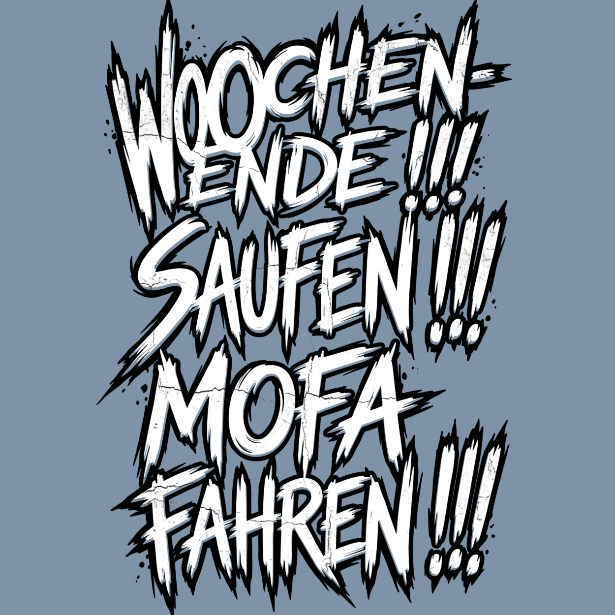 Hoodie Softstyle®. Wochenende. Saufen. Mofa fahren.