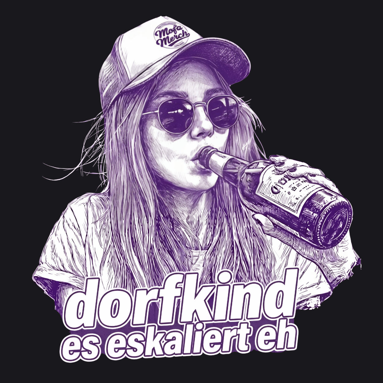 Mädels T-Shirt. Dorfkind – es eskalierte eh.