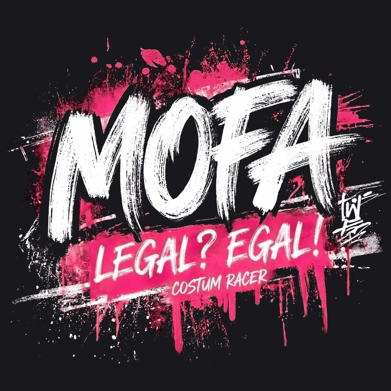 Mädels T-Shirt. Mofa Legal? Egal!