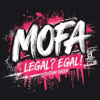 Mädels T-Shirt. Mofa Legal? Egal!