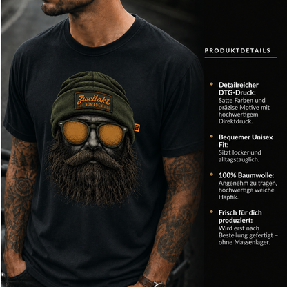 T-Shirt. Zweitakt Nomaden – Der Jäger.