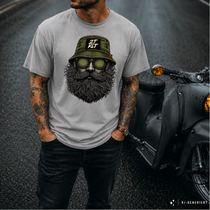 T-Shirt. Zweitakt Nomaden – Der Angler.