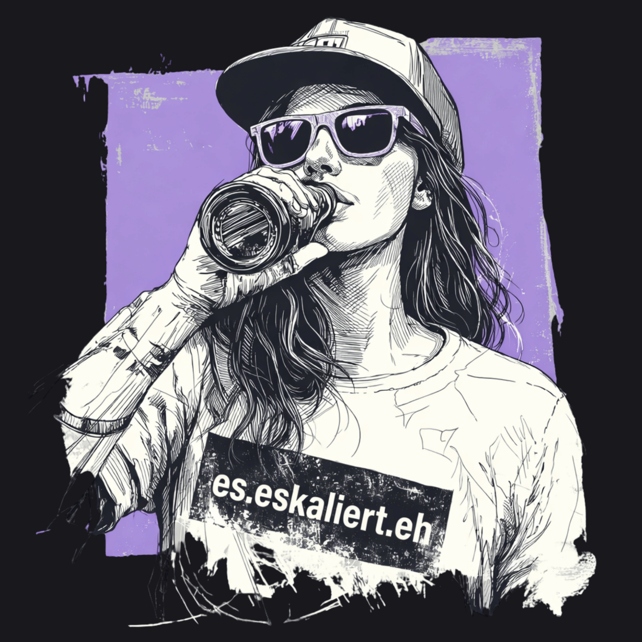 Mädels T-Shirt. Es eskaliert eh.