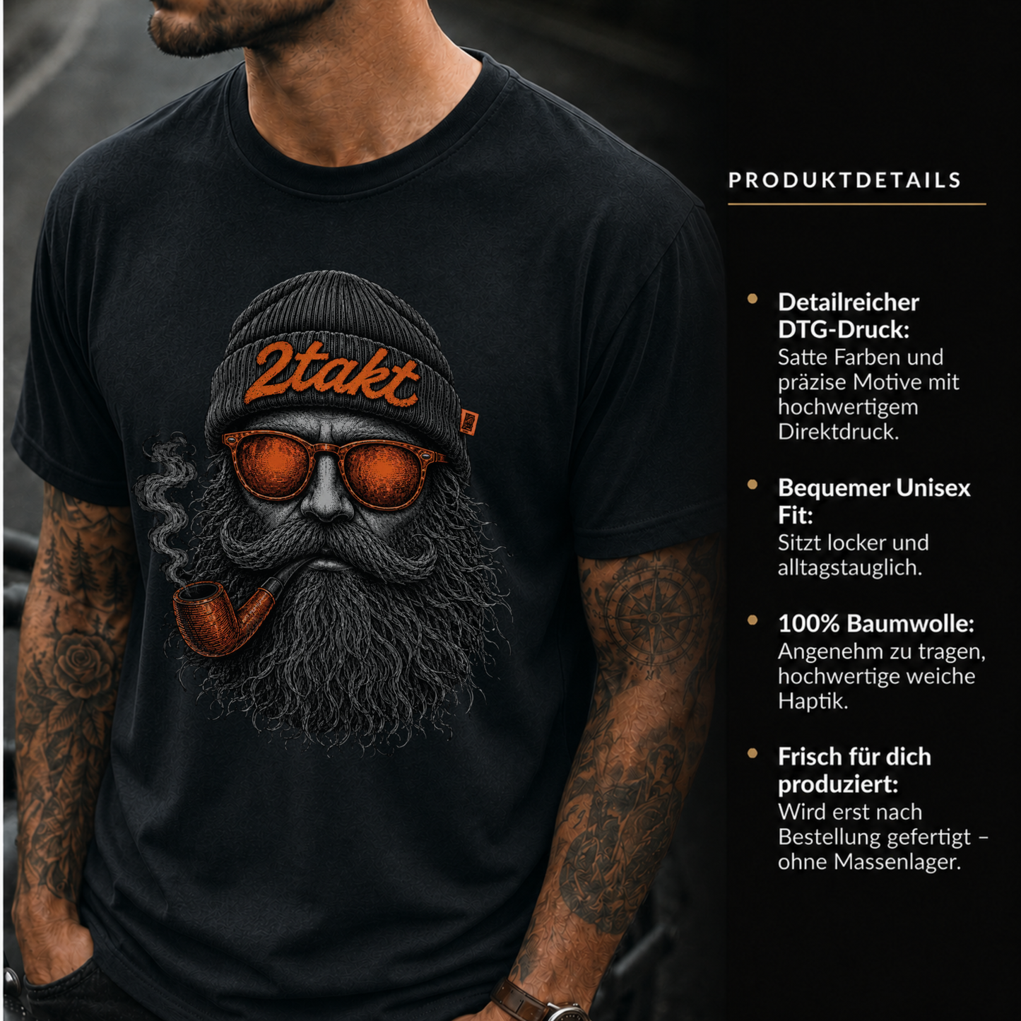 T-Shirt. Zweitakt Nomaden – Der Seemann.