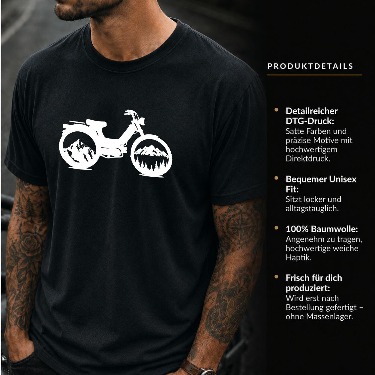 T-Shirt. Freiheit auf zwei Rädern.