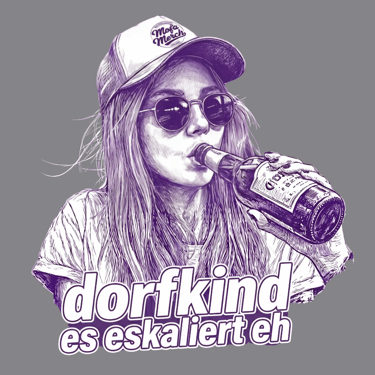 Mädels T-Shirt. Dorfkind – es eskalierte eh.