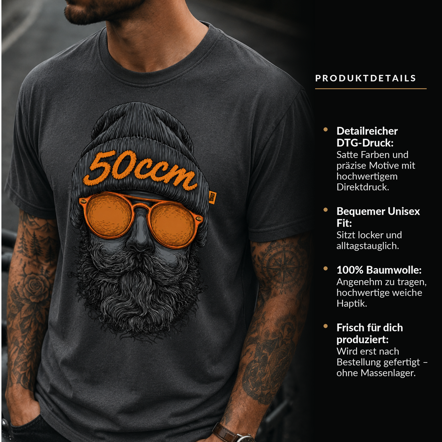 T-Shirt. Zweitakt Nomaden – Der Vagabund 50ccm.