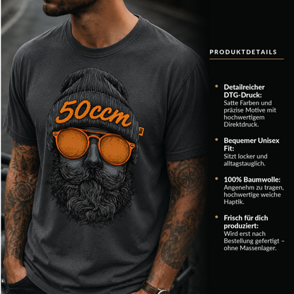 T-Shirt. Zweitakt Nomaden – Der Vagabund 50ccm.