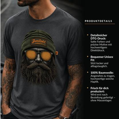 T-Shirt. Zweitakt Nomaden – Der Jäger.