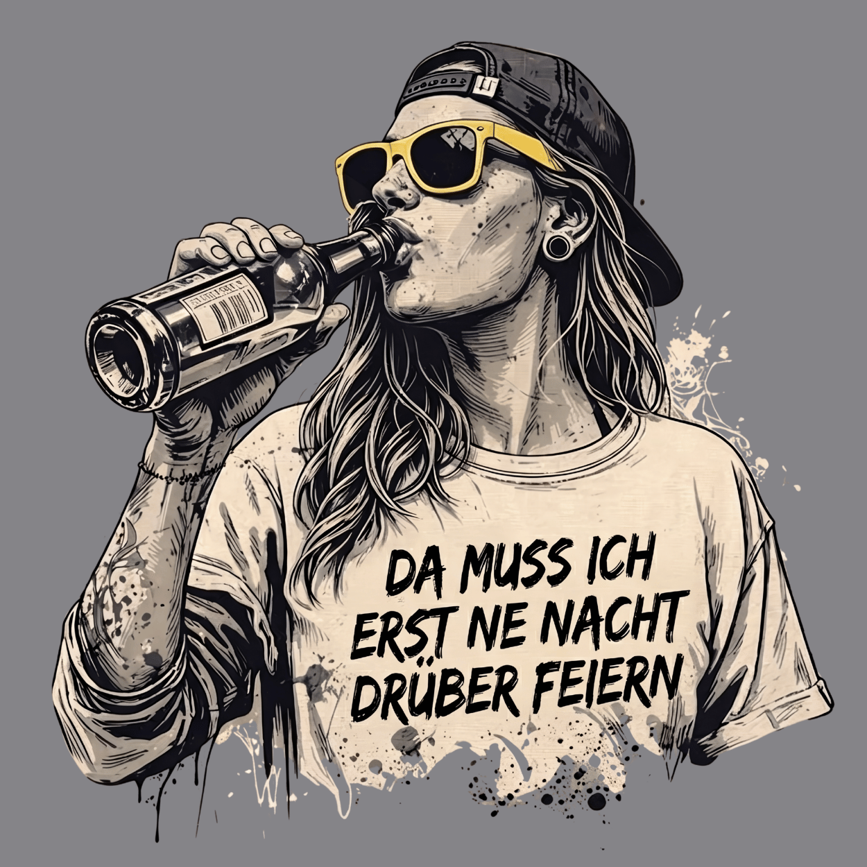 Mädels T-Shirt. Da muss ich erst ne Nacht drüber feiern.
