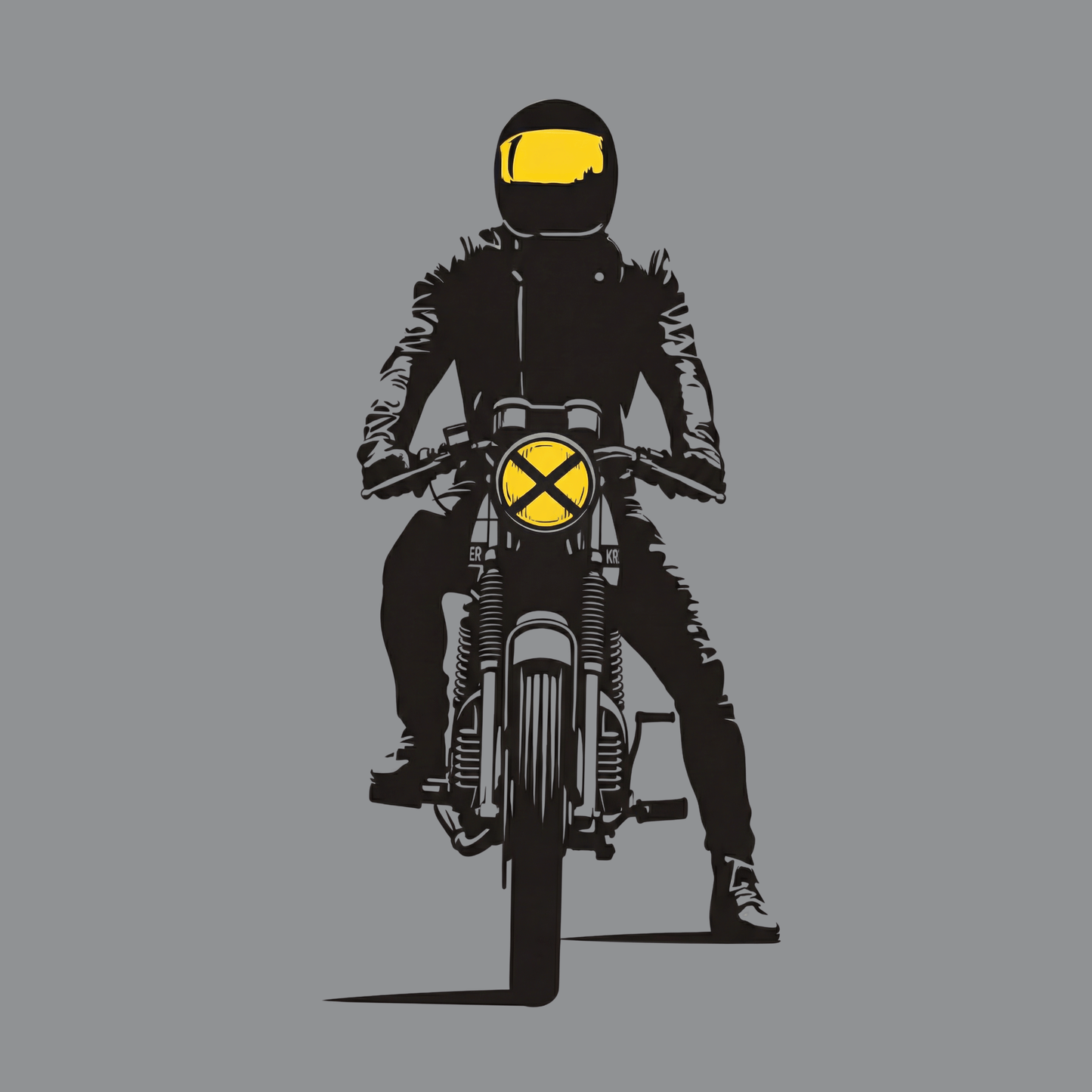 T-Shirt. Fokus auf die Straße.