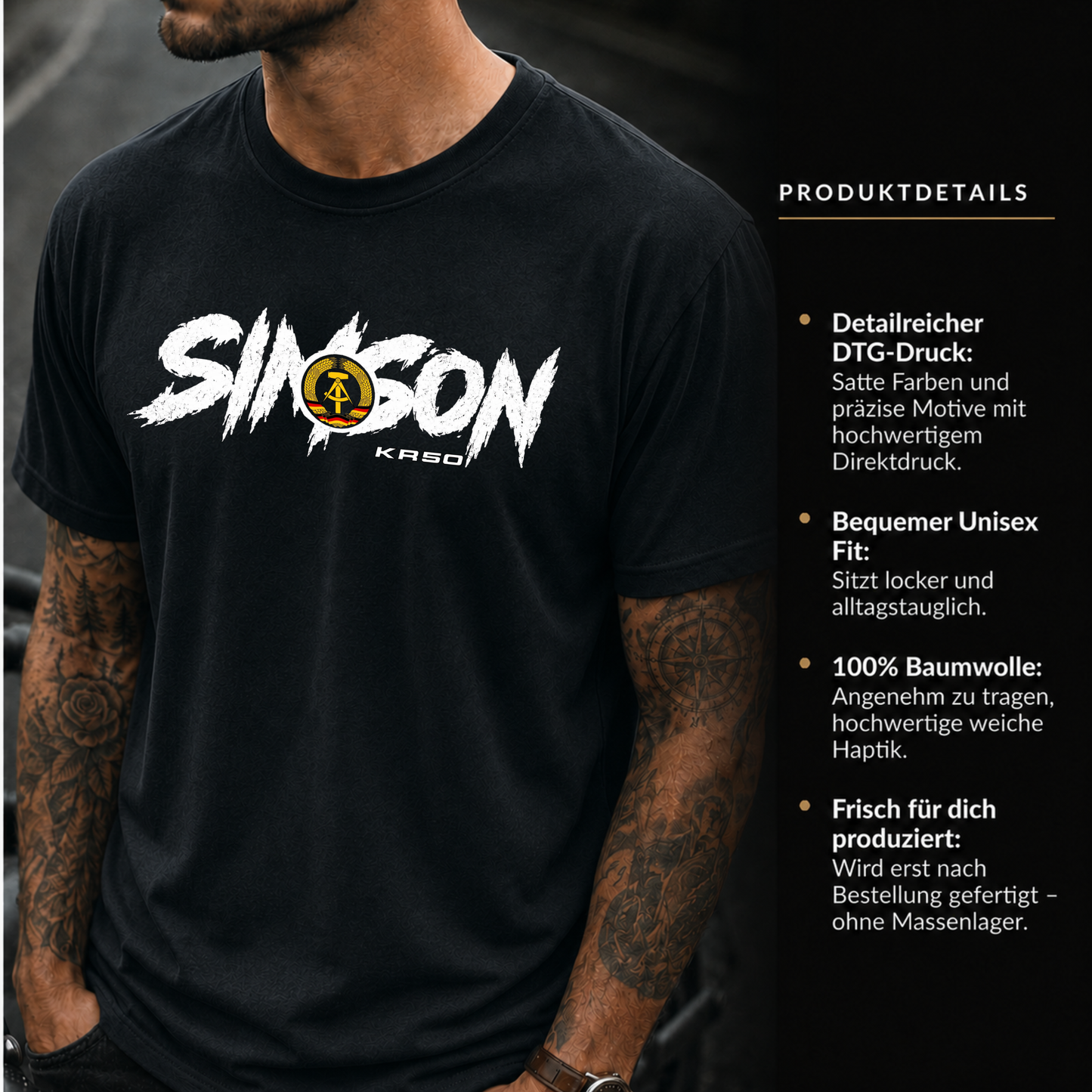 T-Shirt. Simson KR50 DDR.