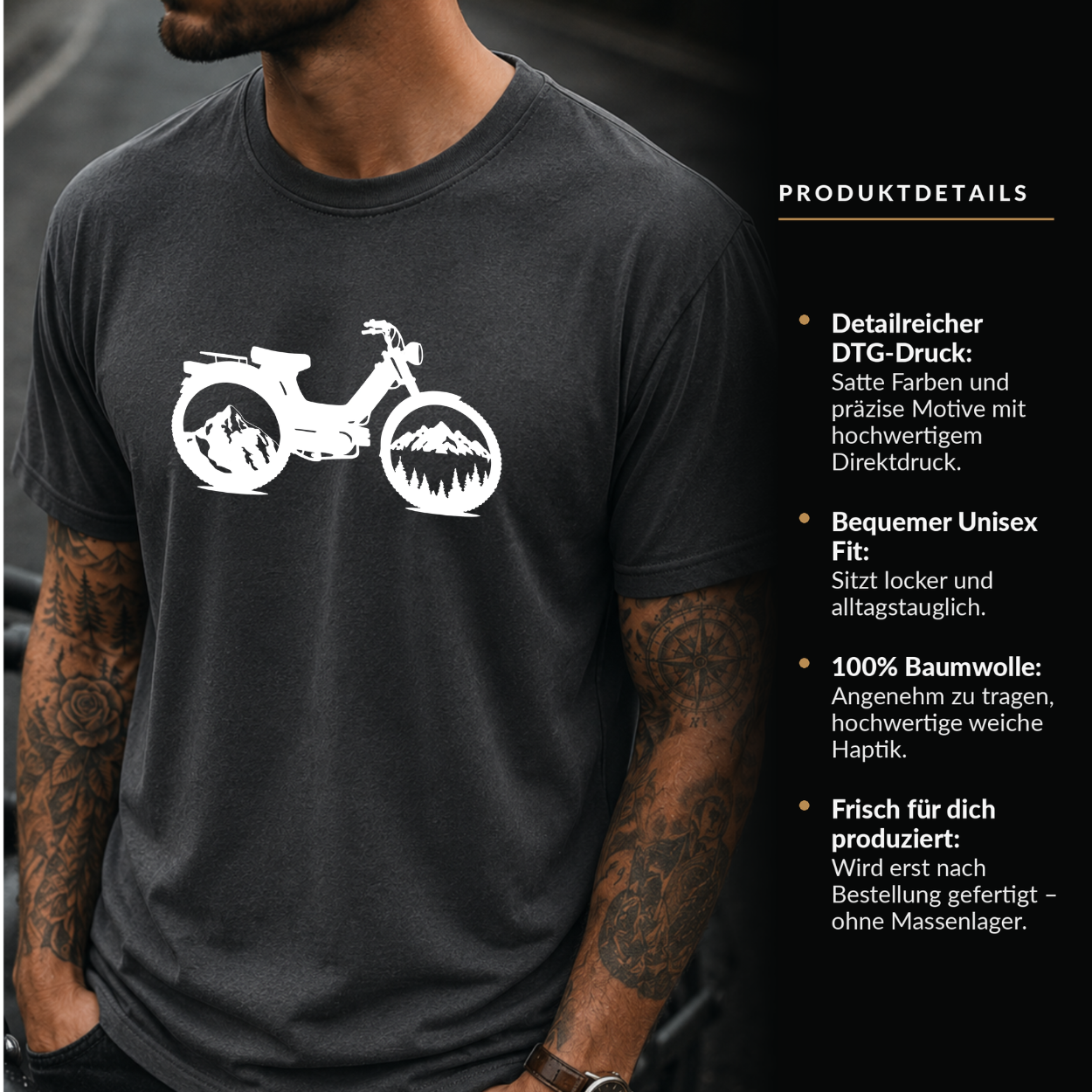 T-Shirt. Freiheit auf zwei Rädern.