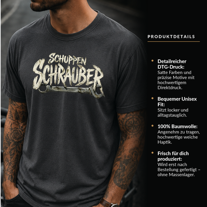 T-Shirt. Schuppen Schrauber.