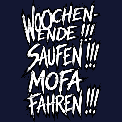 Hoodie Softstyle®. Wochenende. Saufen. Mofa fahren.