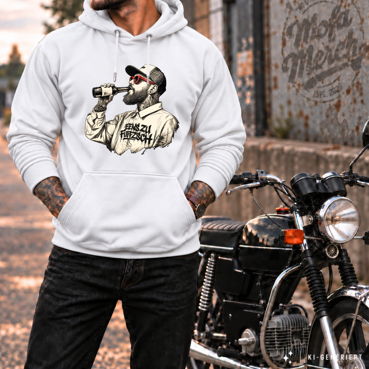 Hoodie Softstyle®. Benzin im Blut.